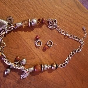 Necklace and earrings